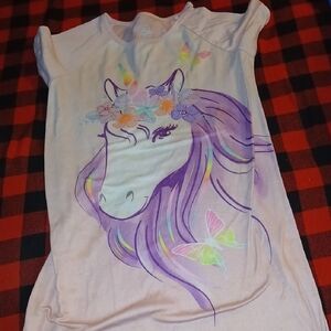 Wonder Nation Unicorn Tee - Purple and White